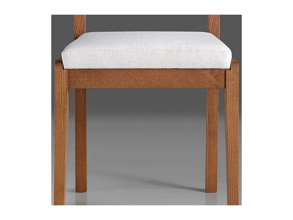 Massivholzstuhl mit Polstersitz Webstoff