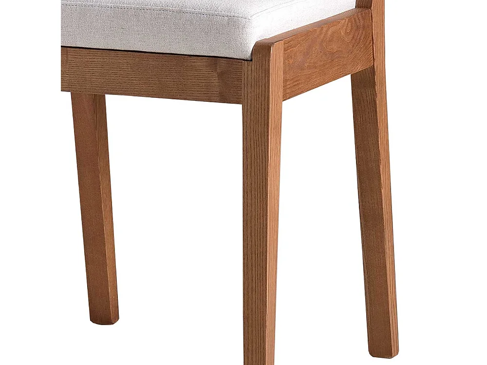 Massivholzstuhl mit Polstersitz Webstoff