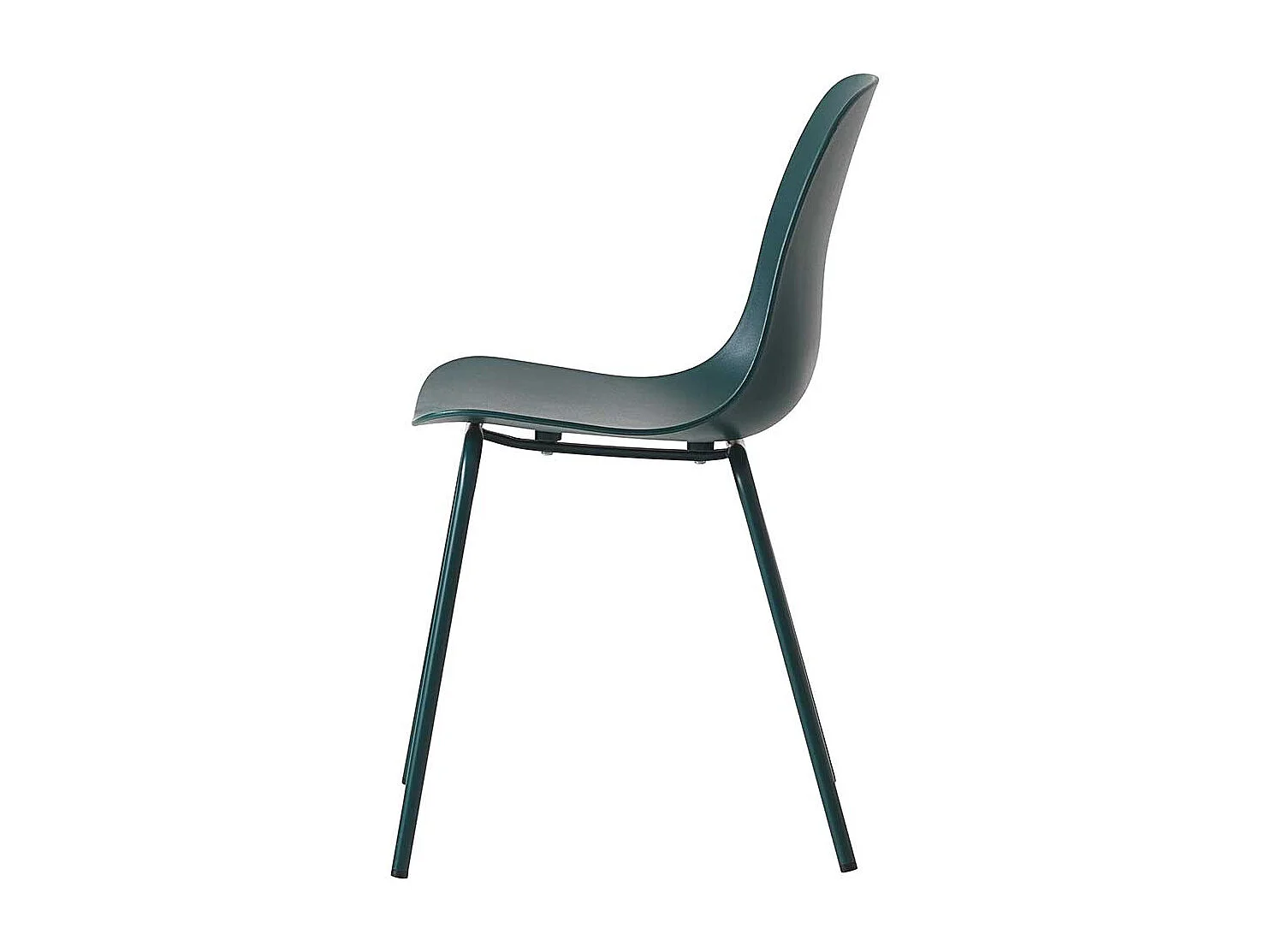 Küchenstühle in Petrol Kunststoff (4er Set)