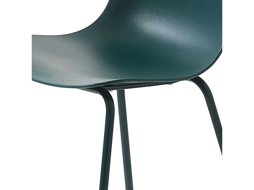 Küchenstühle in Petrol Kunststoff (4er Set)