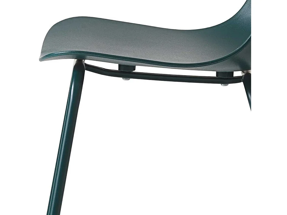 Küchenstühle in Petrol Kunststoff (4er Set)