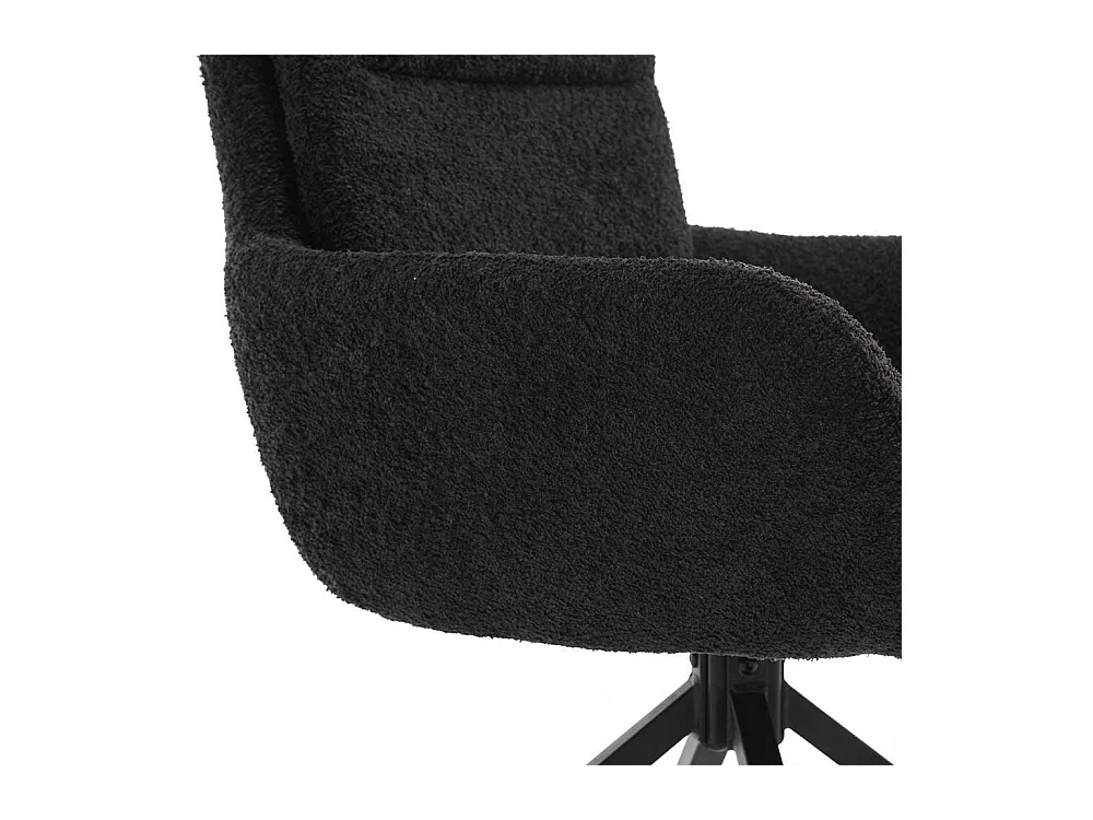 Esszimmerarmlehnstuhl drehbar in Anthrazit und Schwarz Armlehnen (2er Set)
