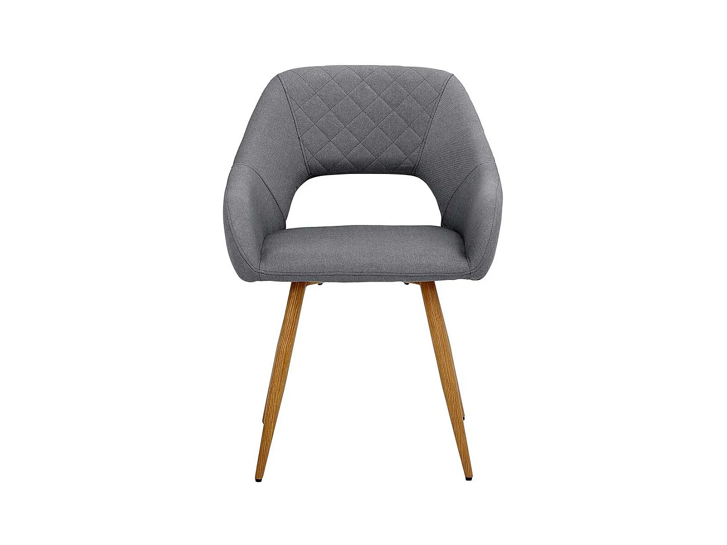 Esszimmer Polsterstühle in Grau und Naturfarben Metallgestell (2er Set)