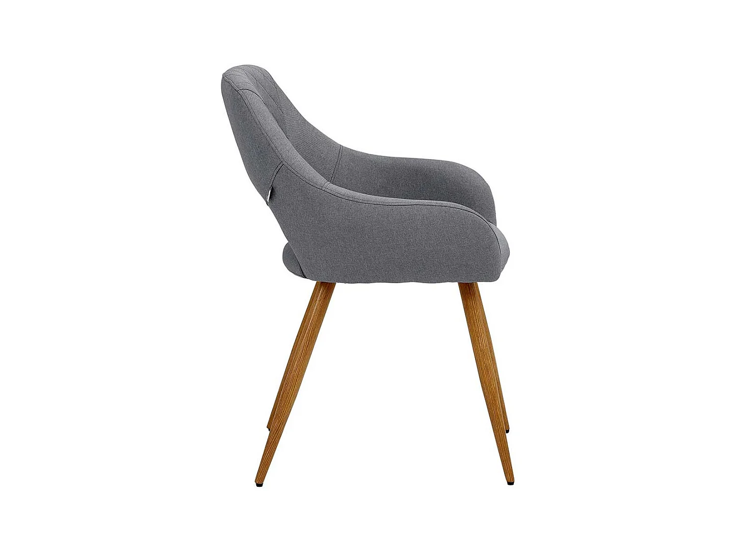 Esszimmer Polsterstühle in Grau und Naturfarben Metallgestell (2er Set)