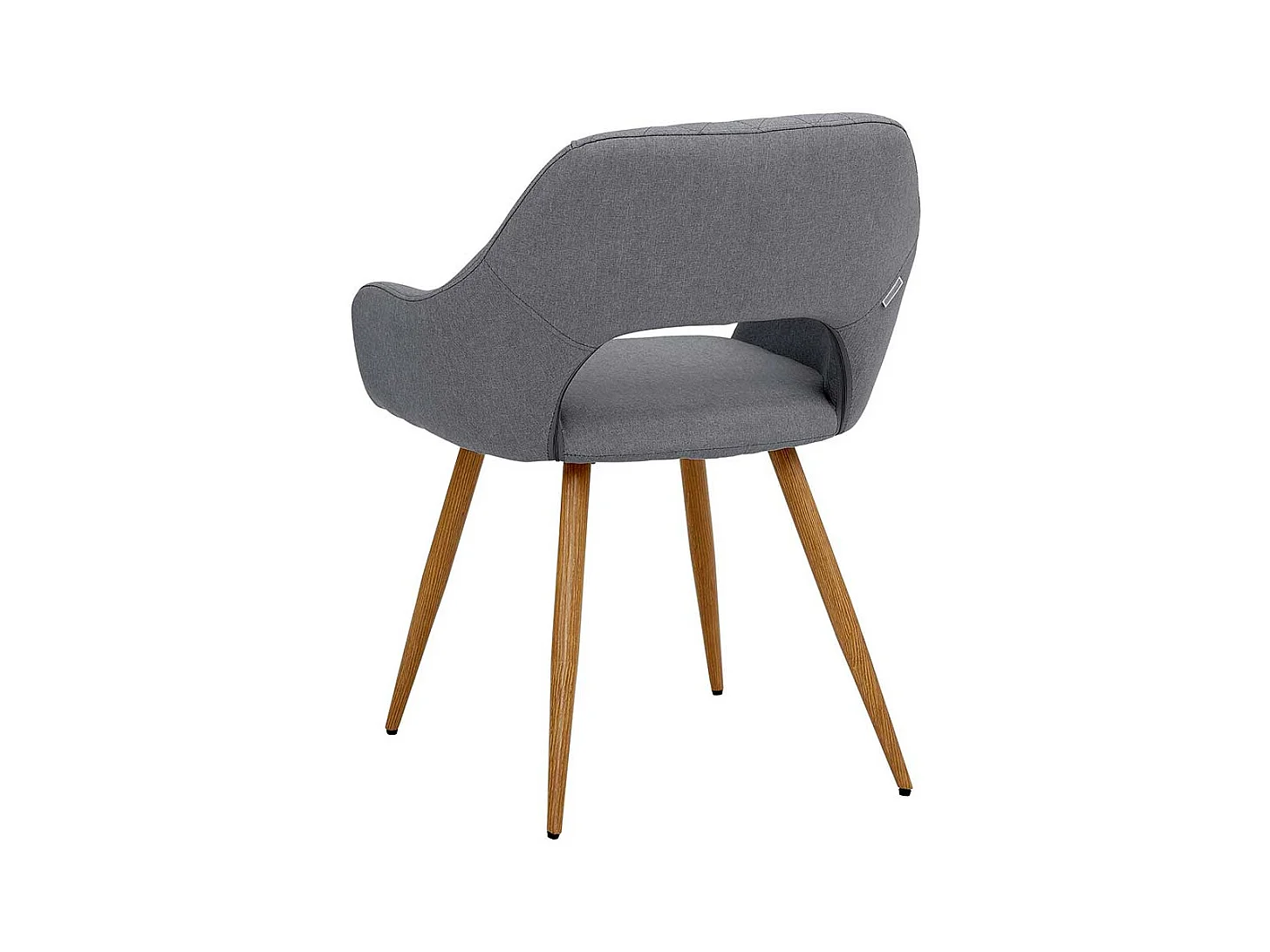 Esszimmer Polsterstühle in Grau und Naturfarben Metallgestell (2er Set)