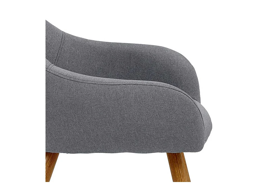 Esszimmer Polsterstühle in Grau und Naturfarben Metallgestell (2er Set)