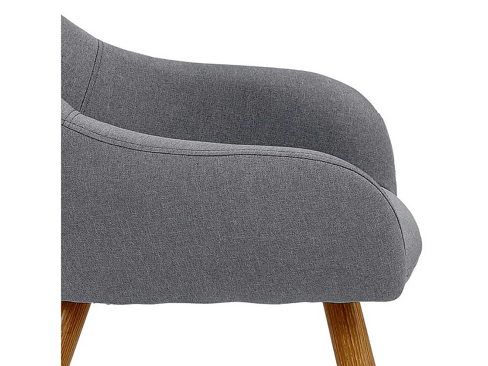 Esszimmer Polsterstühle in Grau und Naturfarben Metallgestell (2er Set)