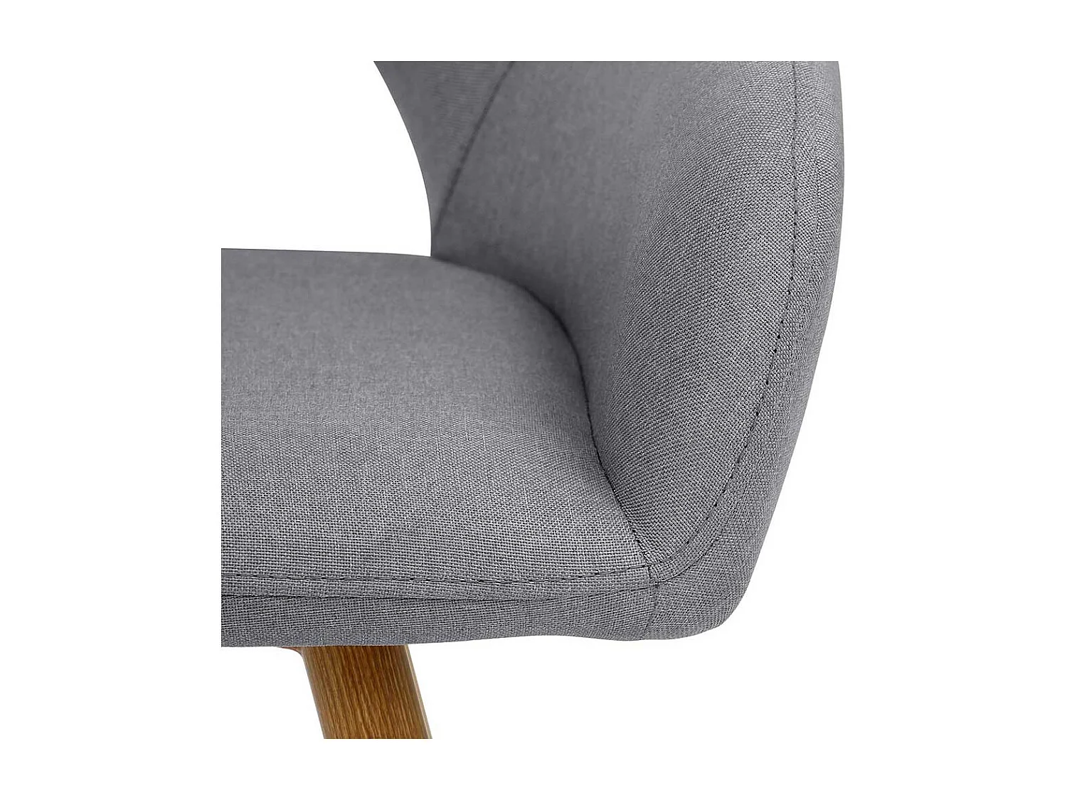 Esszimmer Polsterstühle in Grau und Naturfarben Metallgestell (2er Set)