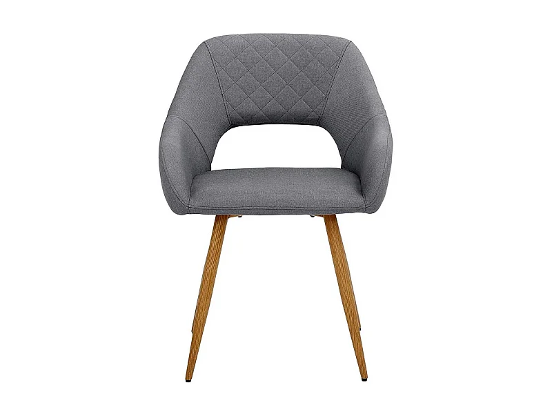 Esszimmer Polsterstühle in Grau und Naturfarben Metallgestell (2er Set)