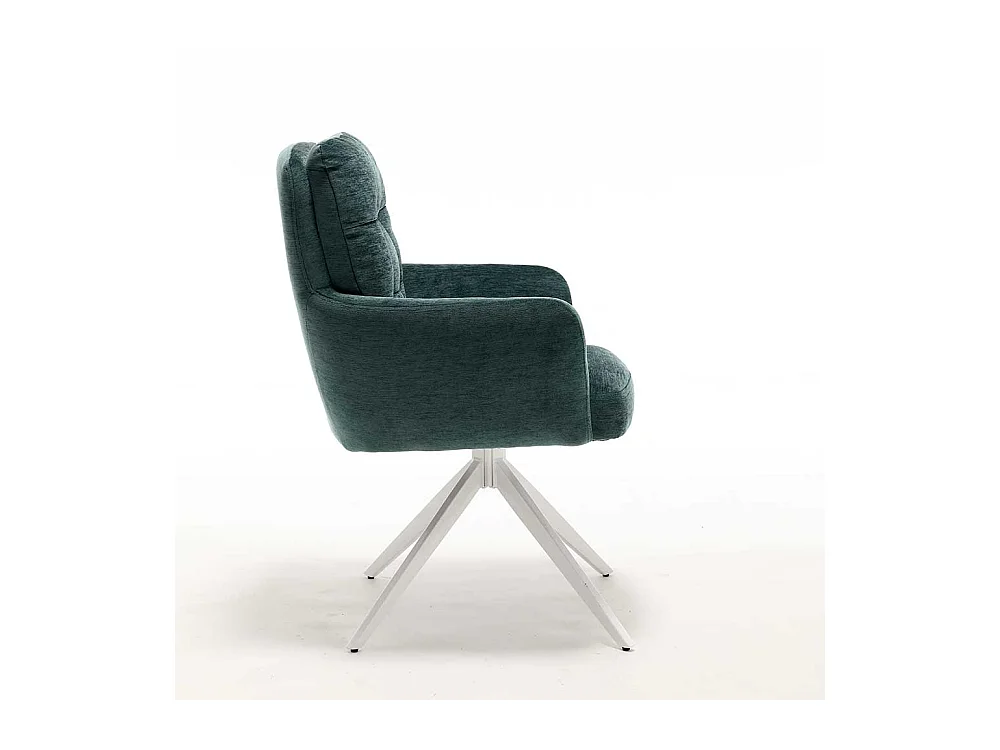Stuhl Esszimmer Stuhl Set aus Chenillegewebe mit aufwendigen Steppungen (2er Set)