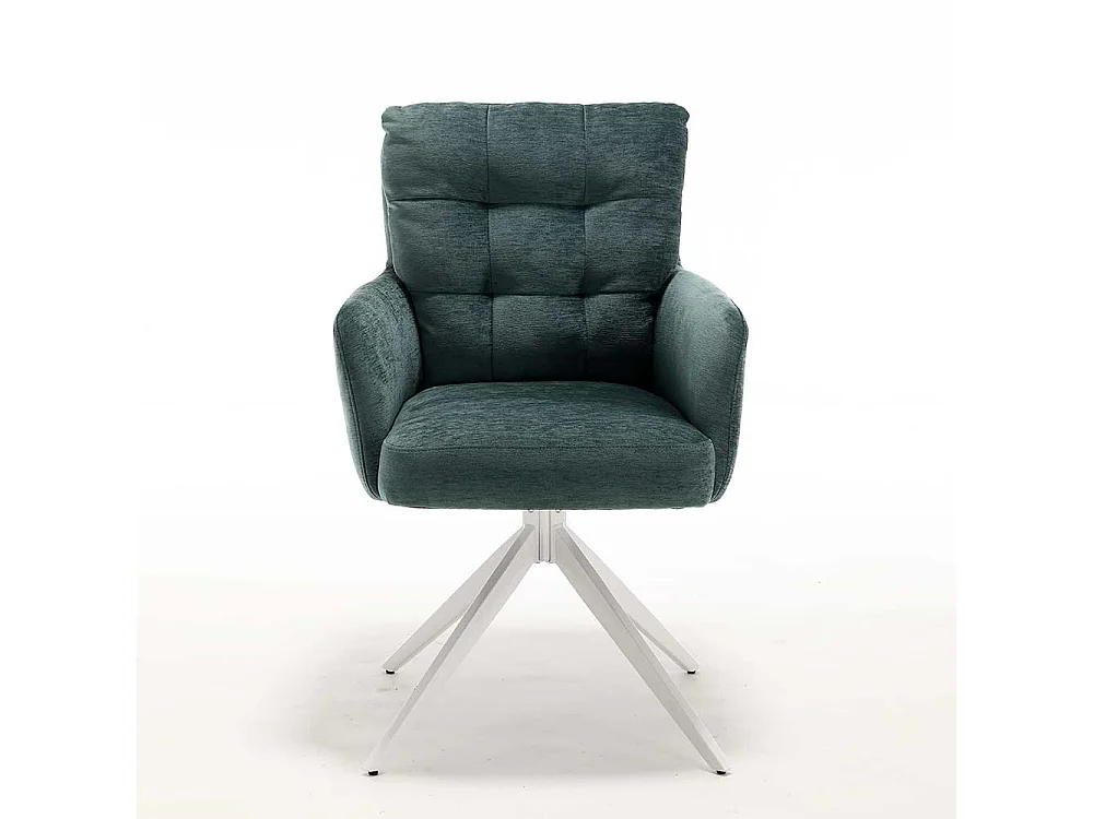 Stuhl Esszimmer Stuhl Set aus Chenillegewebe mit aufwendigen Steppungen (2er Set)