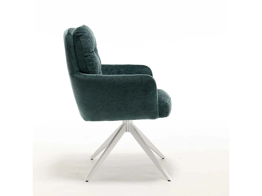 Stuhl Esszimmer Stuhl Set aus Chenillegewebe mit aufwendigen Steppungen (2er Set)