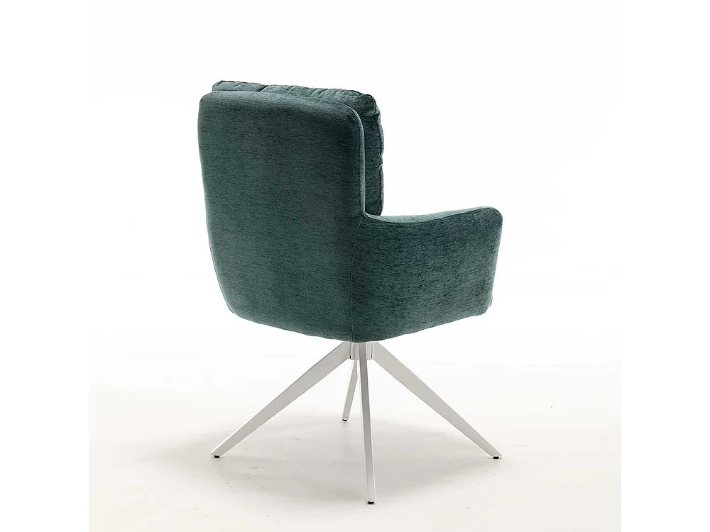 Stuhl Esszimmer Stuhl Set aus Chenillegewebe mit aufwendigen Steppungen (2er Set)