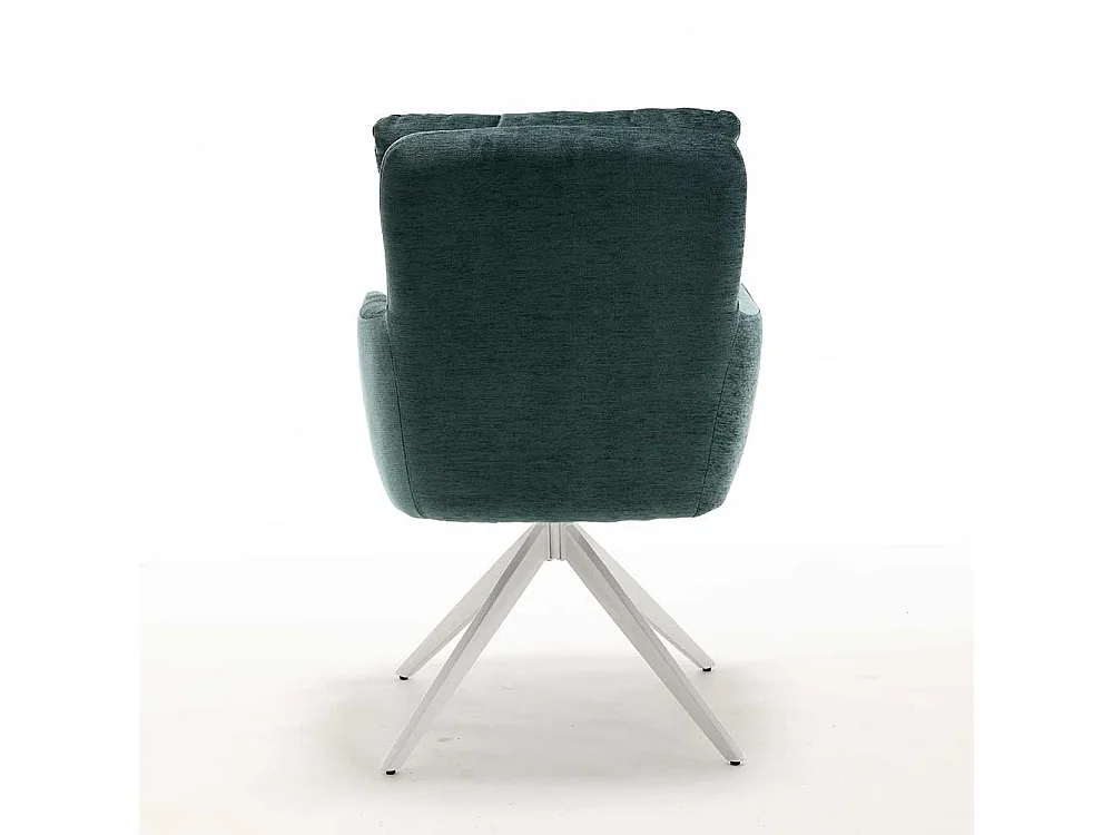 Stuhl Esszimmer Stuhl Set aus Chenillegewebe mit aufwendigen Steppungen (2er Set)