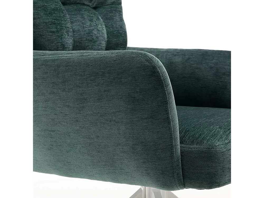 Stuhl Esszimmer Stuhl Set aus Chenillegewebe mit aufwendigen Steppungen (2er Set)