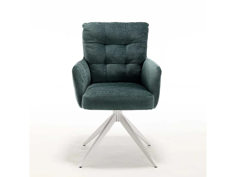 Stuhl Esszimmer Stuhl Set aus Chenillegewebe mit aufwendigen Steppungen (2er Set)