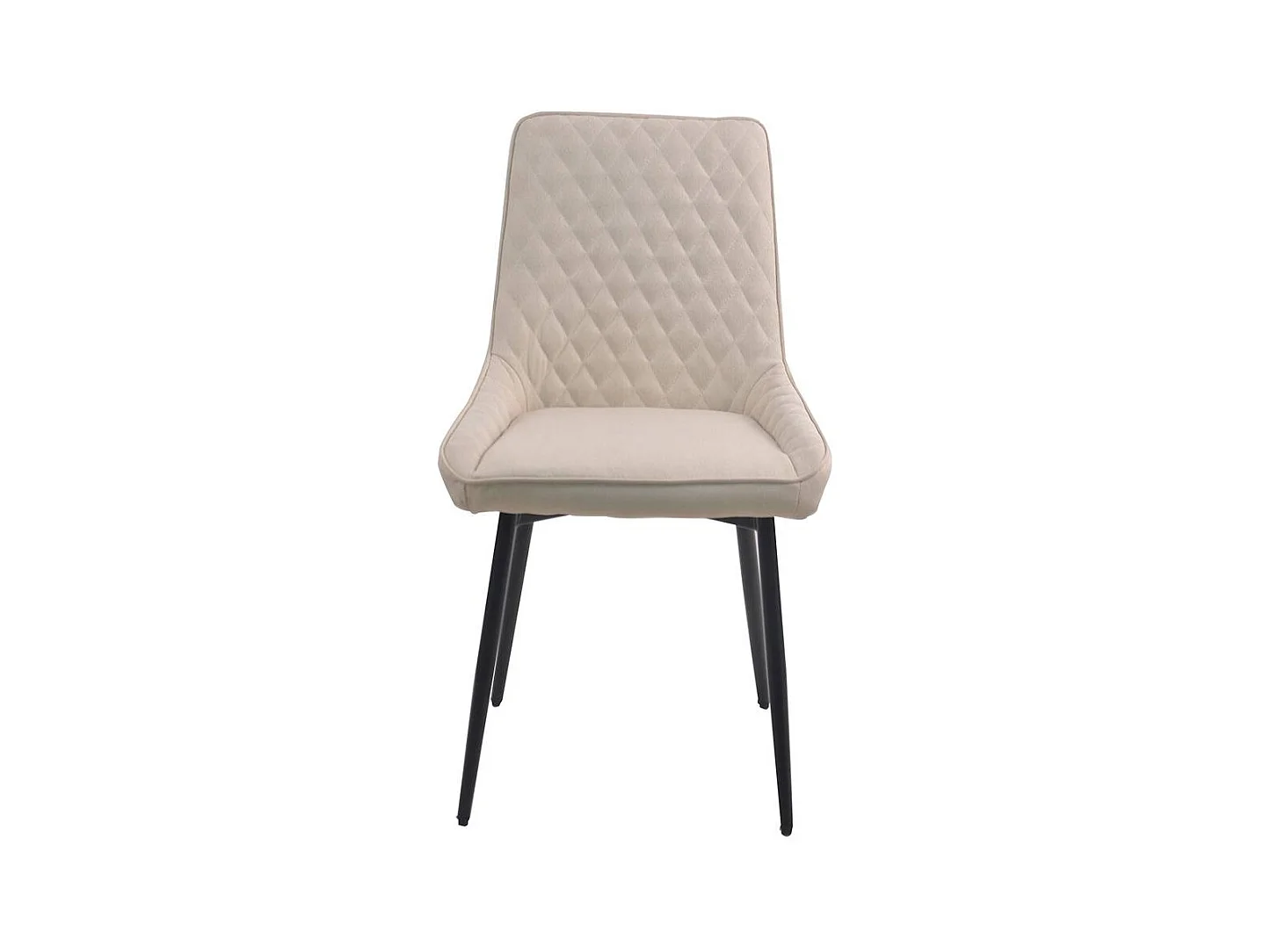 Polsterstühle in Creme Weiß Microfaser Metallgestell (2er Set)