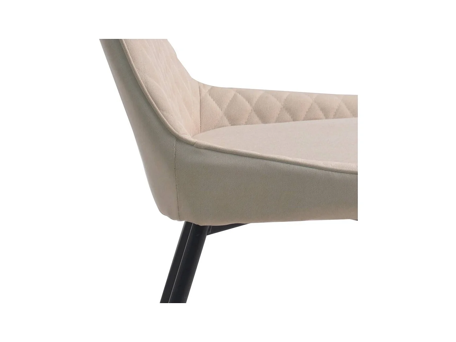 Polsterstühle in Creme Weiß Microfaser Metallgestell (2er Set)