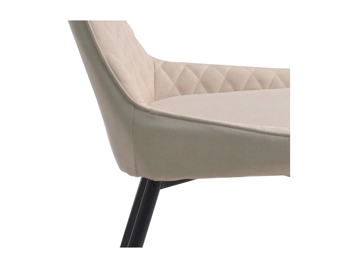 Polsterstühle in Creme Weiß Microfaser Metallgestell (2er Set)