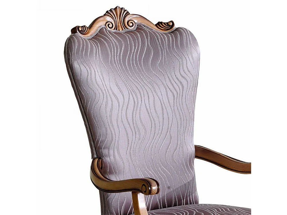 Armlehnstuhl mit hoher Lehne in italienischem Design Rosenholz und Braun