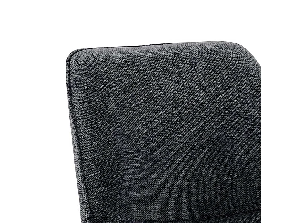 Esstischstuhl Set Anthrazit aus Chenillegewebe Edelstahl (2er Set)