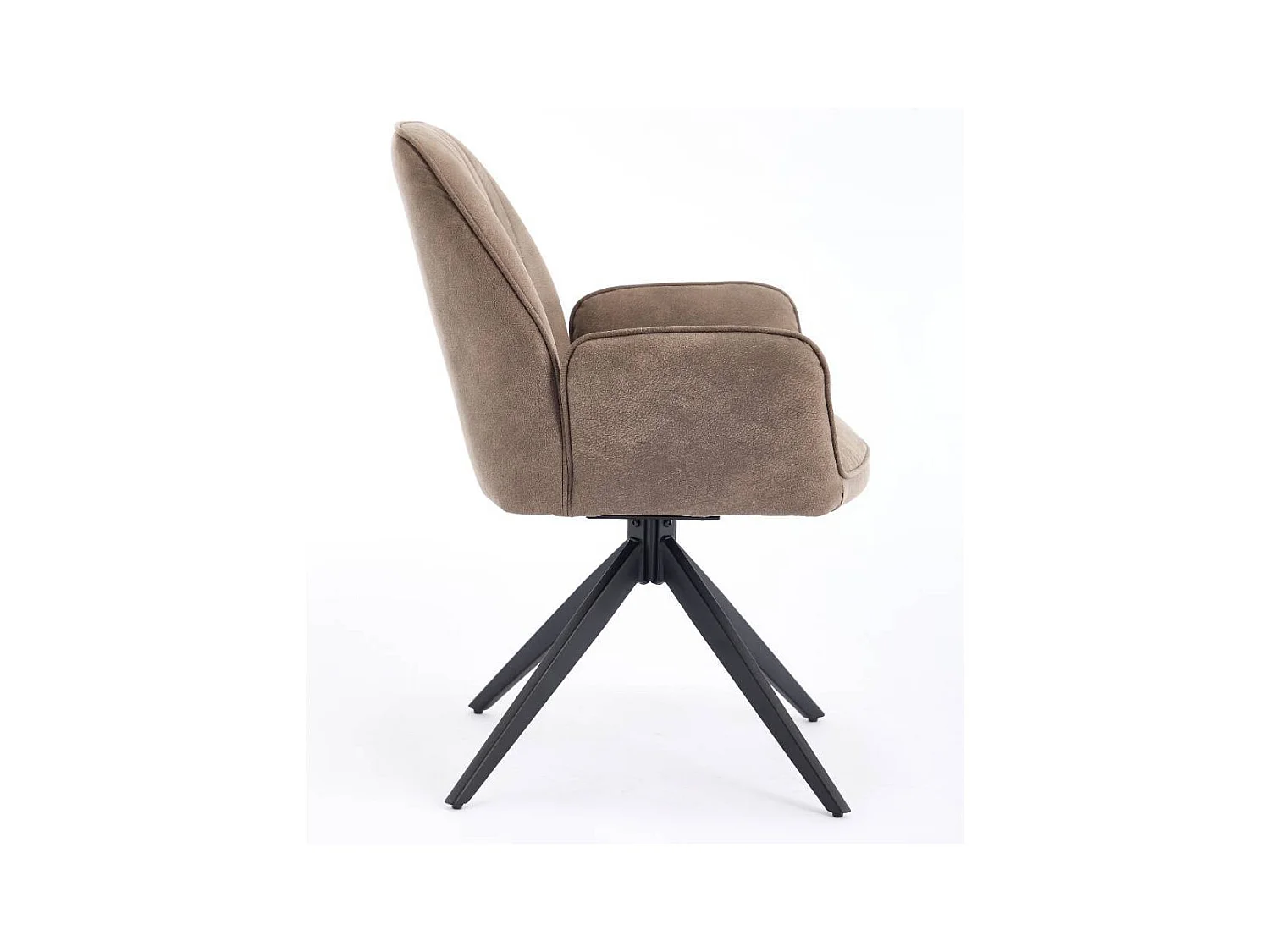 Polsterstuhl Wohnzimmerstuhl in Schlammfarben aus Microfaser (2er Set)