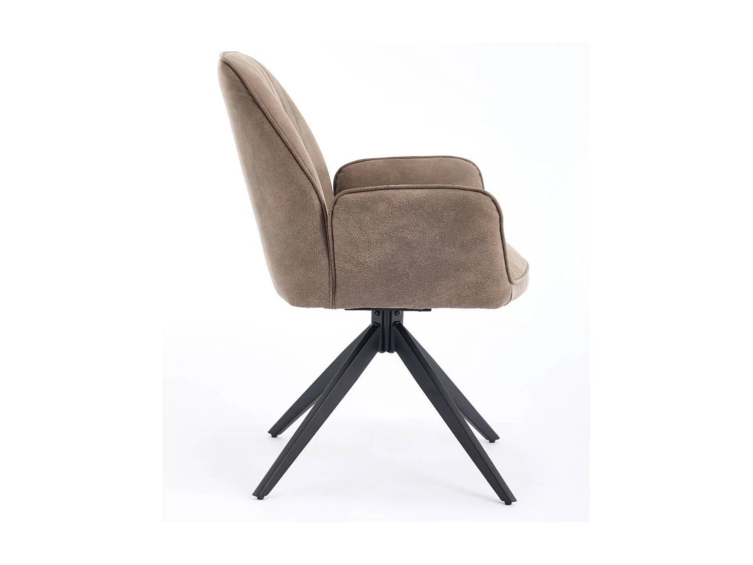 Polsterstuhl Wohnzimmerstuhl in Schlammfarben aus Microfaser (2er Set)