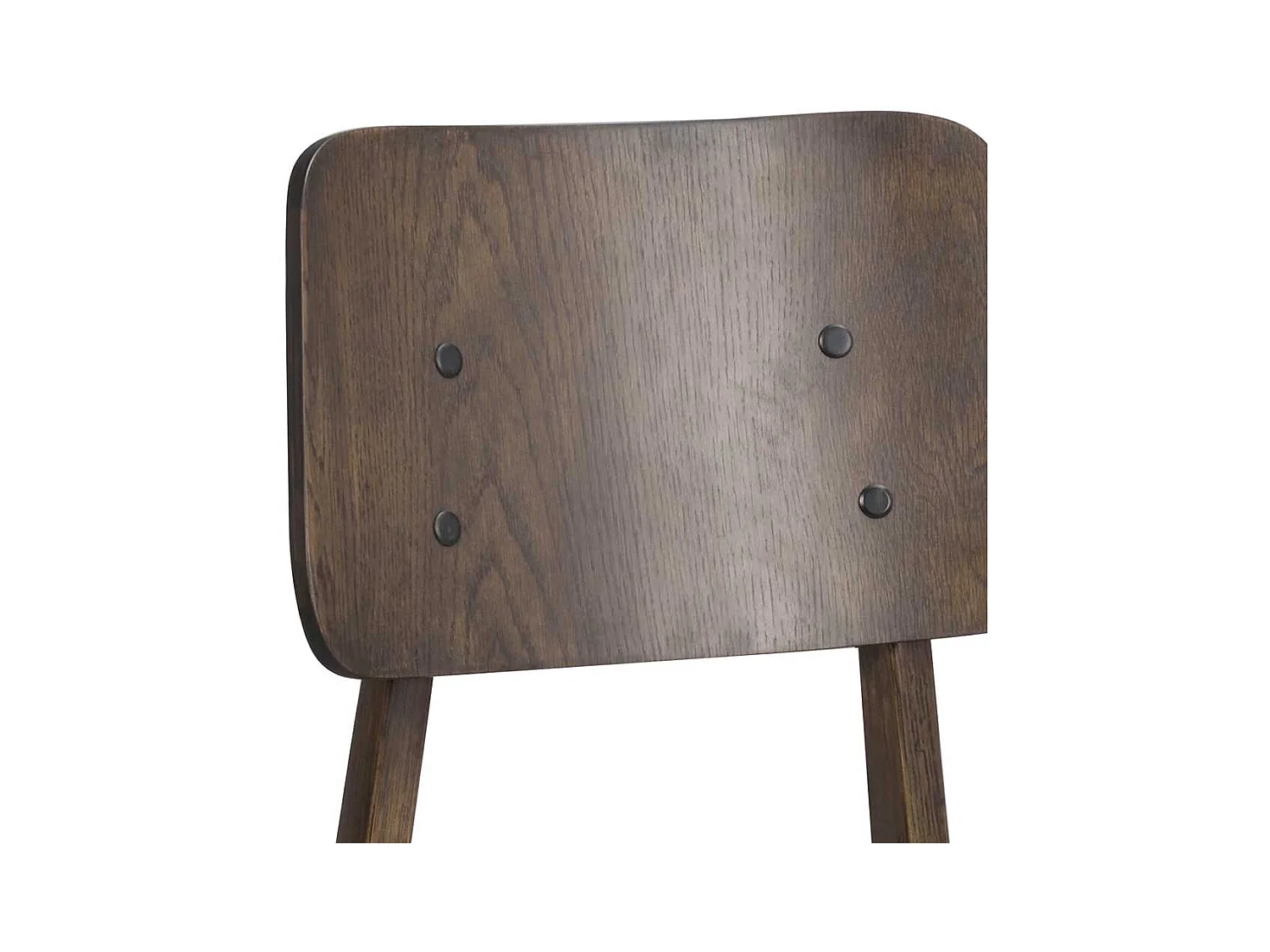 Stuhl Küche in Eiche dunkel & Beige Massivholz (2er Set)