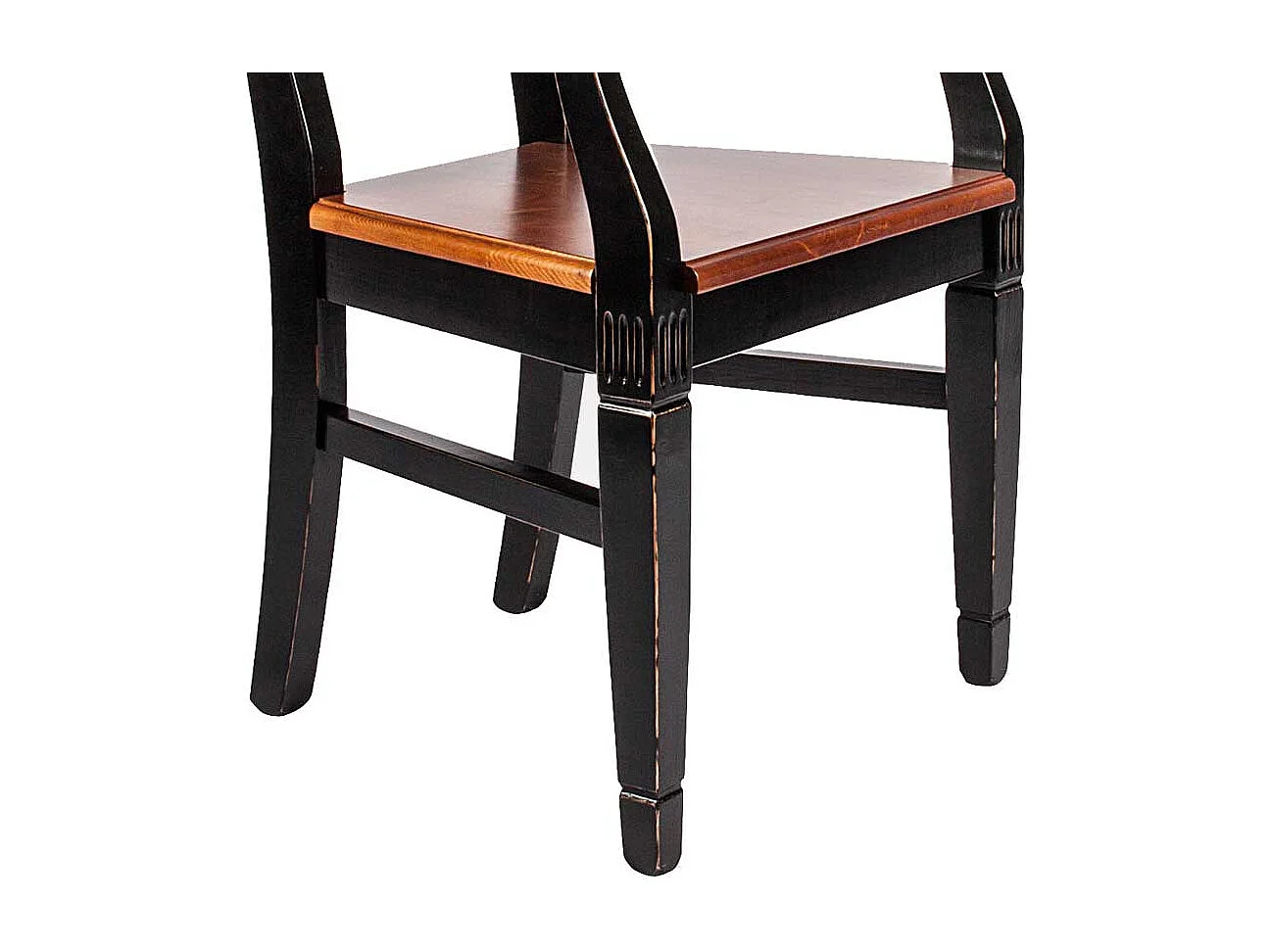 Armlehnen Esszimmerstuhl in Schwarz Shabby Chic