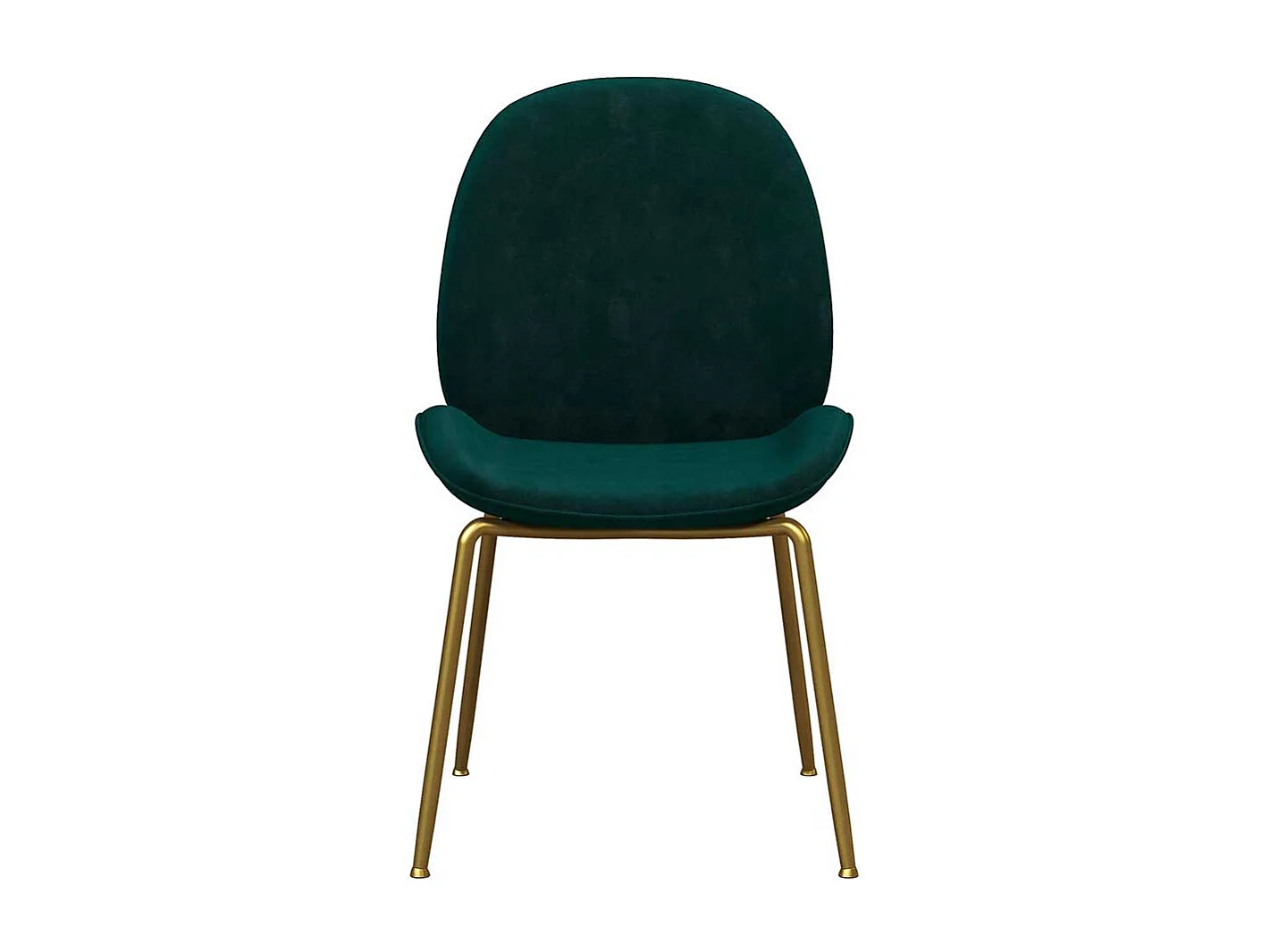 Metallgestell Stuhl in Petrol und Messingfarben Samt