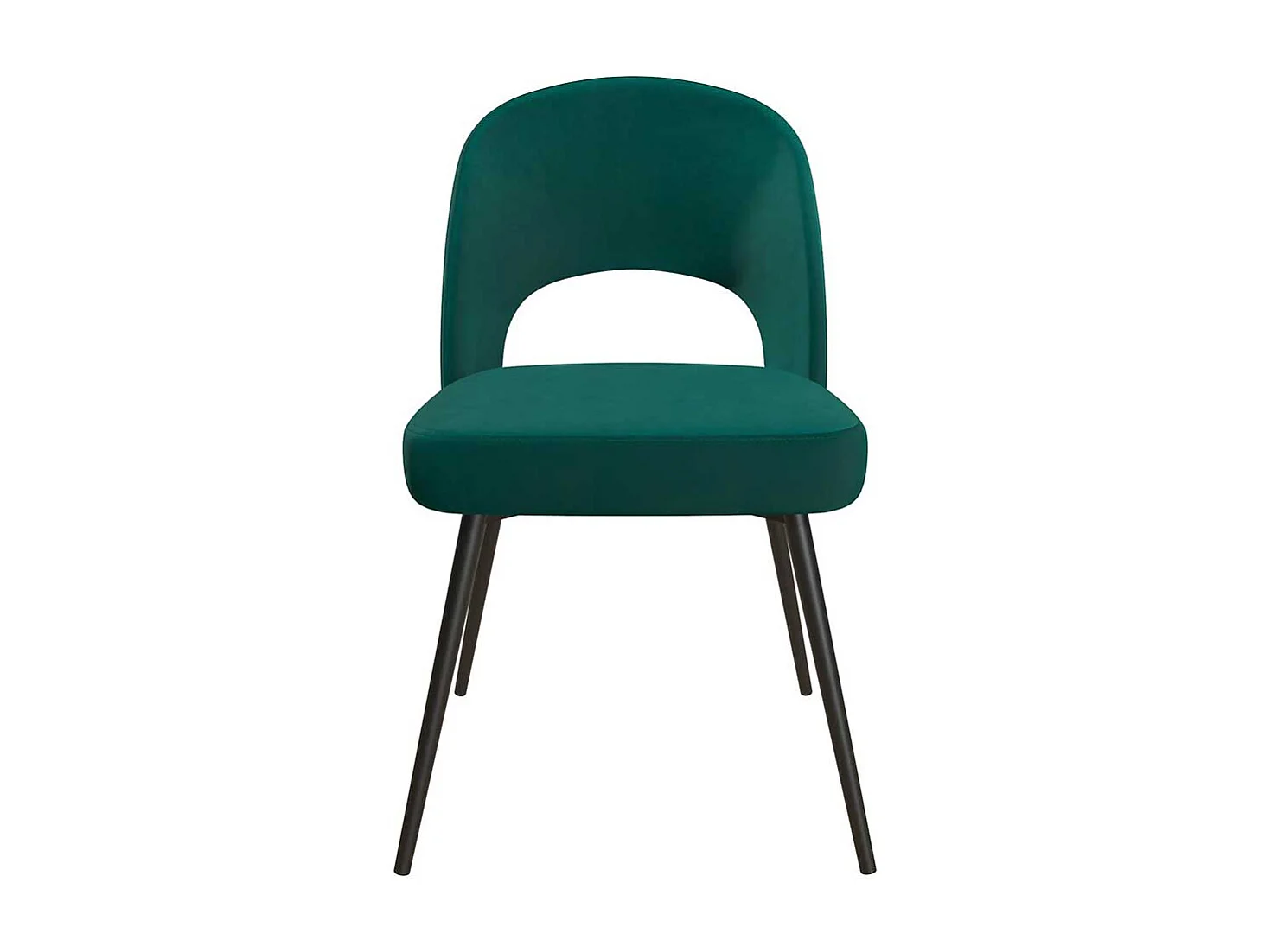 Esstisch Stuhl in Grün und Schwarz Ausschnitt in der Rückenlehne