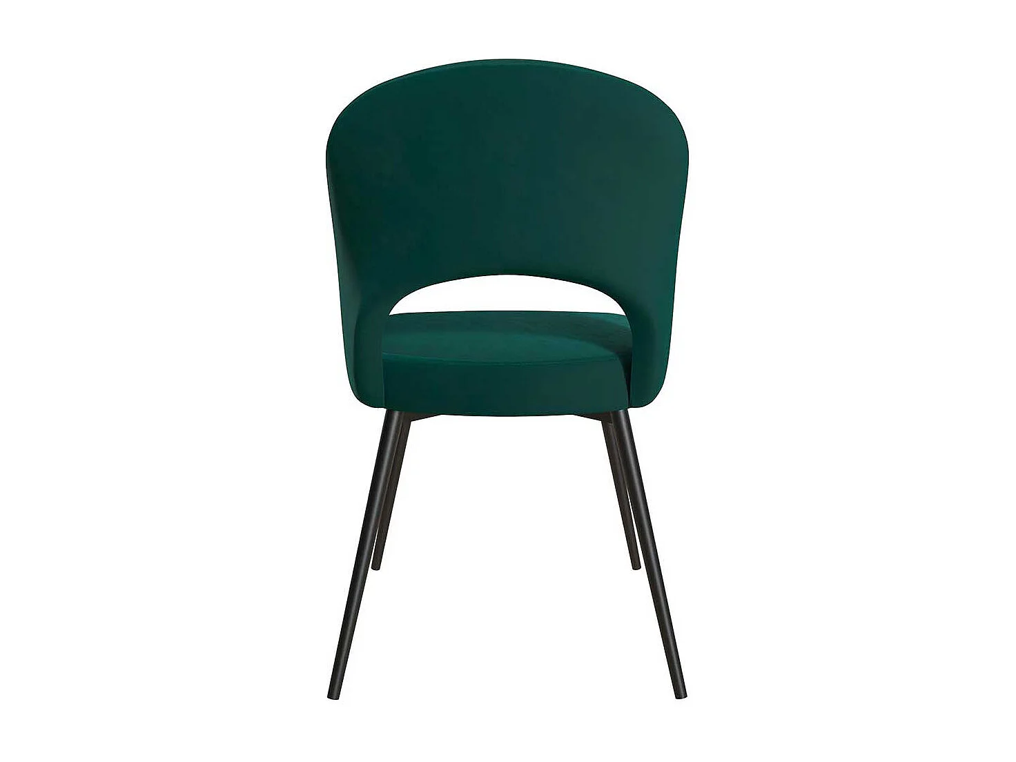 Esstisch Stuhl in Grün und Schwarz Ausschnitt in der Rückenlehne