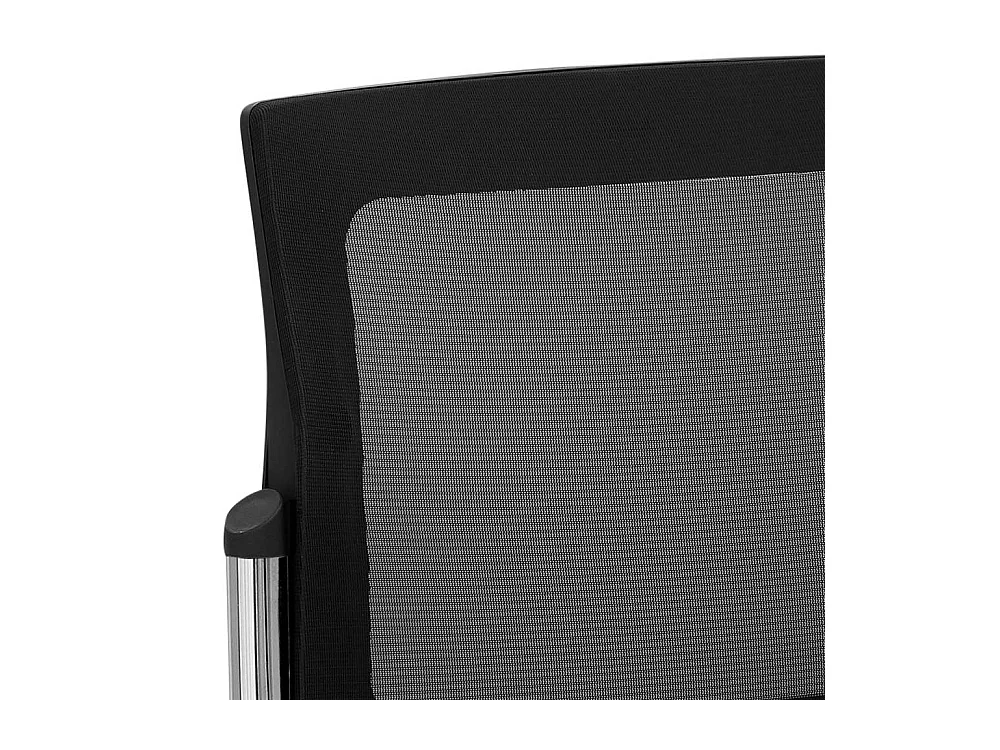 Konferenzstuhl Gestell Chrom Rücken aus Meshgewebe