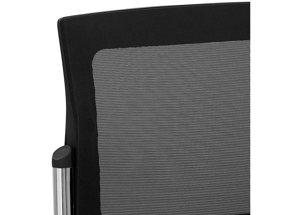 Konferenzstuhl Gestell Chrom Rücken aus Meshgewebe
