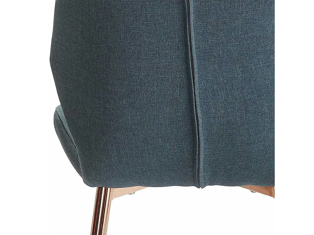 Moderne Esstisch Stühle in Dunkelgrün Kupferfarben (2er Set)