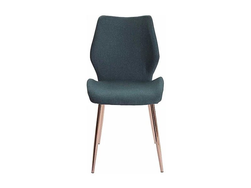 Moderne Esstisch Stühle in Dunkelgrün Kupferfarben (2er Set)