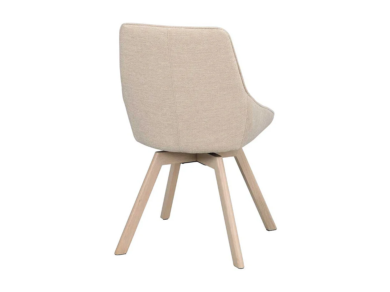 Stuhl Küche Küchenstuhl mit gepolsterter Rückenlehne in Cremeweiß (2er Set)