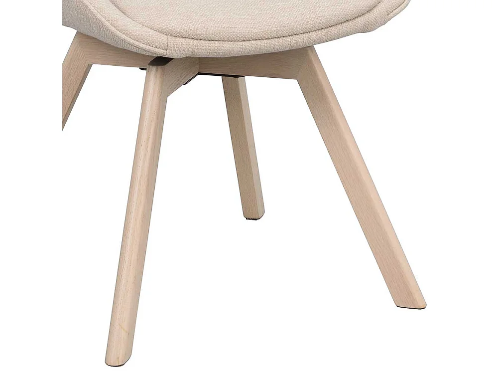 Stuhl Küche Küchenstuhl mit gepolsterter Rückenlehne in Cremeweiß (2er Set)