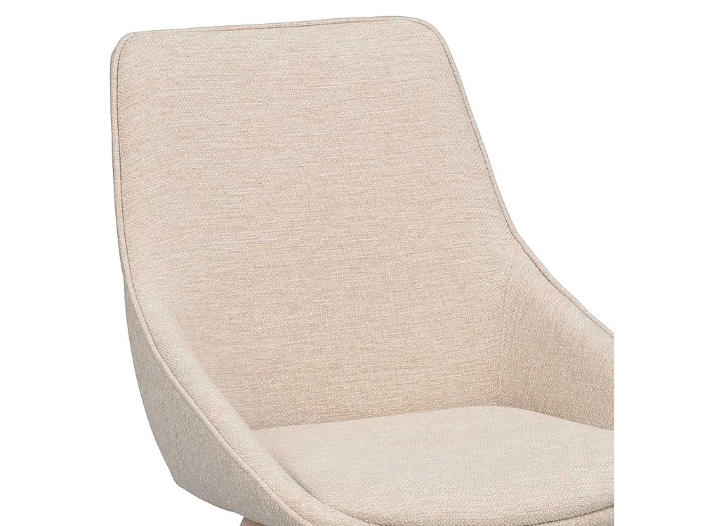 Stuhl Küche Küchenstuhl mit gepolsterter Rückenlehne in Cremeweiß (2er Set)