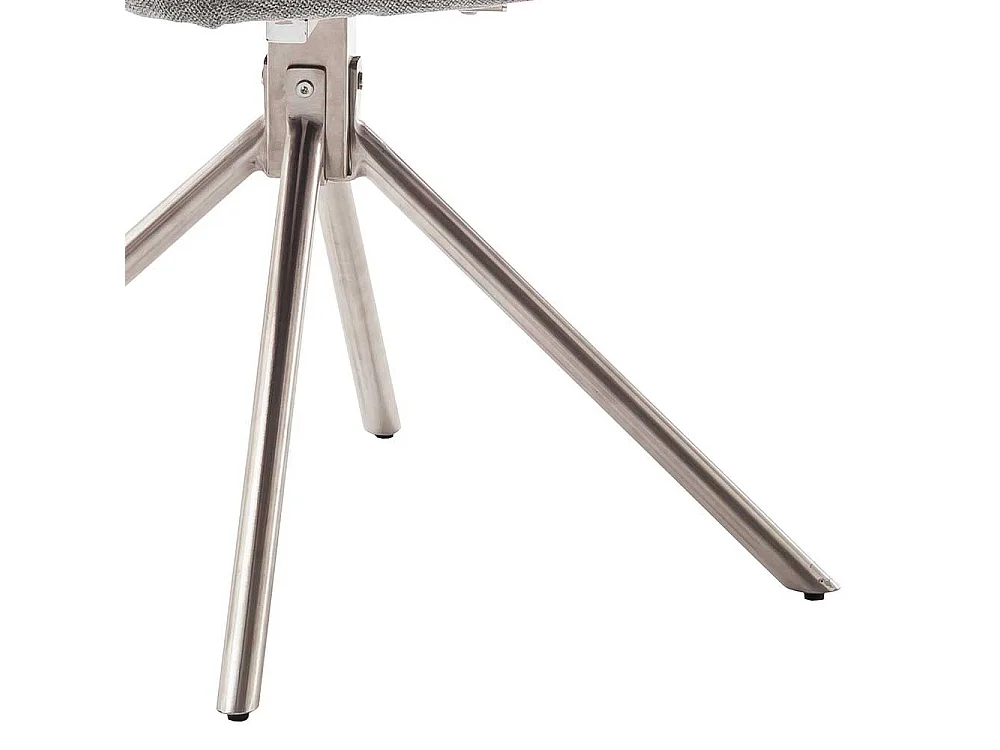 Esstischstühle mit Armlehnen aus Chenillegewebe Edelstahl (2er Set)