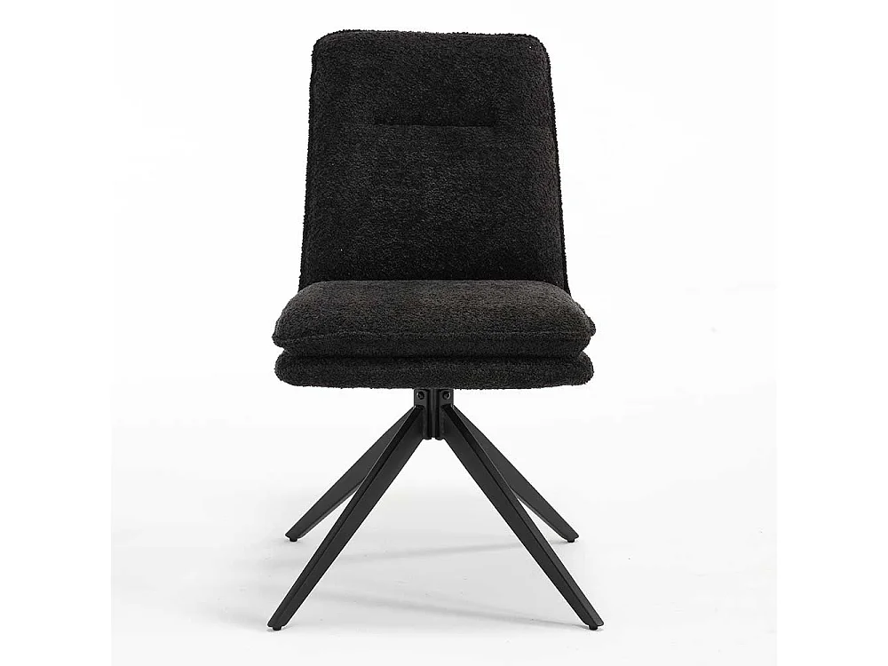 Moderne Esszimmer Stühle in Anthrazit Gestell aus Metall (2er Set)