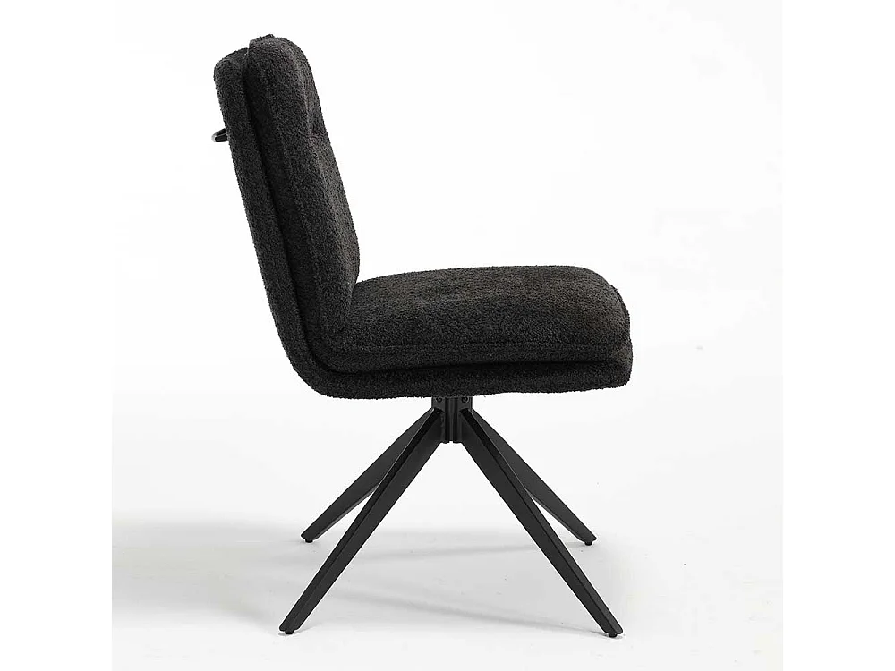 Moderne Esszimmer Stühle in Anthrazit Gestell aus Metall (2er Set)