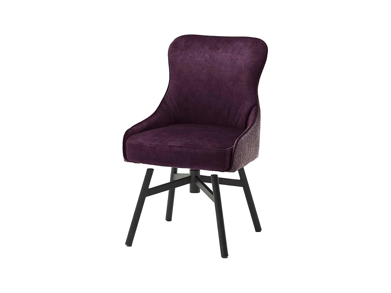 Esszimmer Polsterst�hle in Dunkelrot Stoff 45 cm Sitztiefe (2er Set)