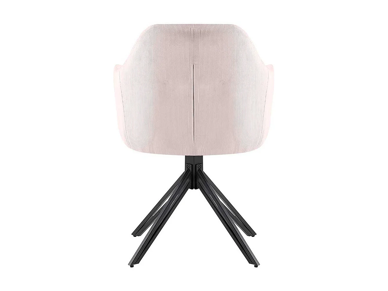 Rosa Esstisch Stühle drehbar aus Cord Gestell aus Metall (2er Set)