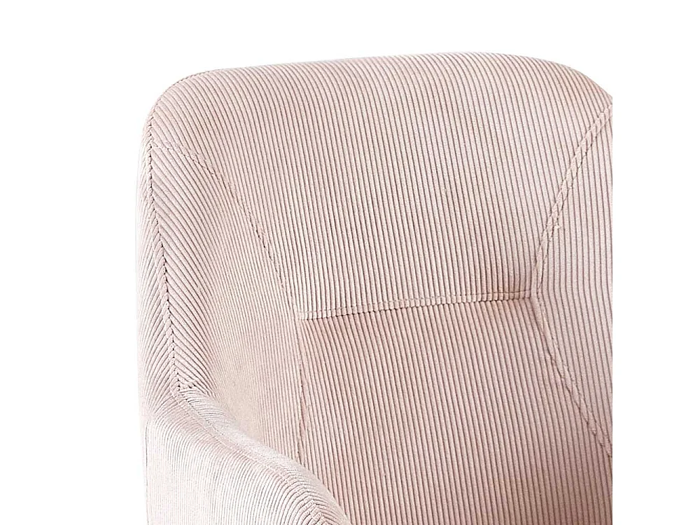 Rosa Esstisch Stühle drehbar aus Cord Gestell aus Metall (2er Set)