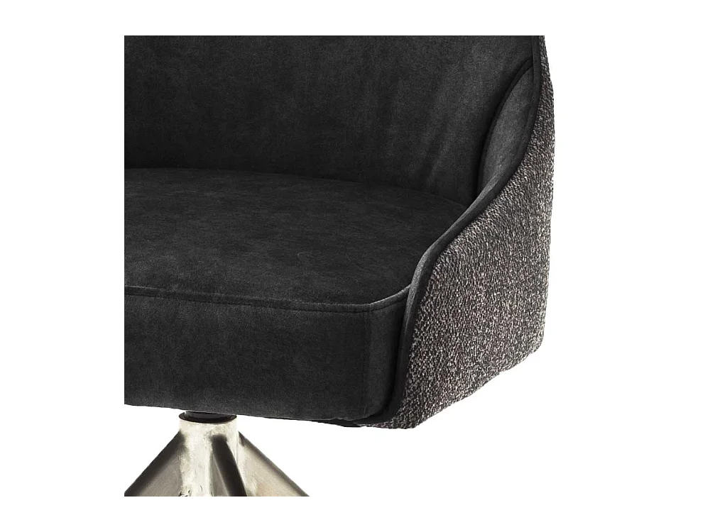 Esszimmer St�hle in Anthrazit Stoff drehbar (2er Set)