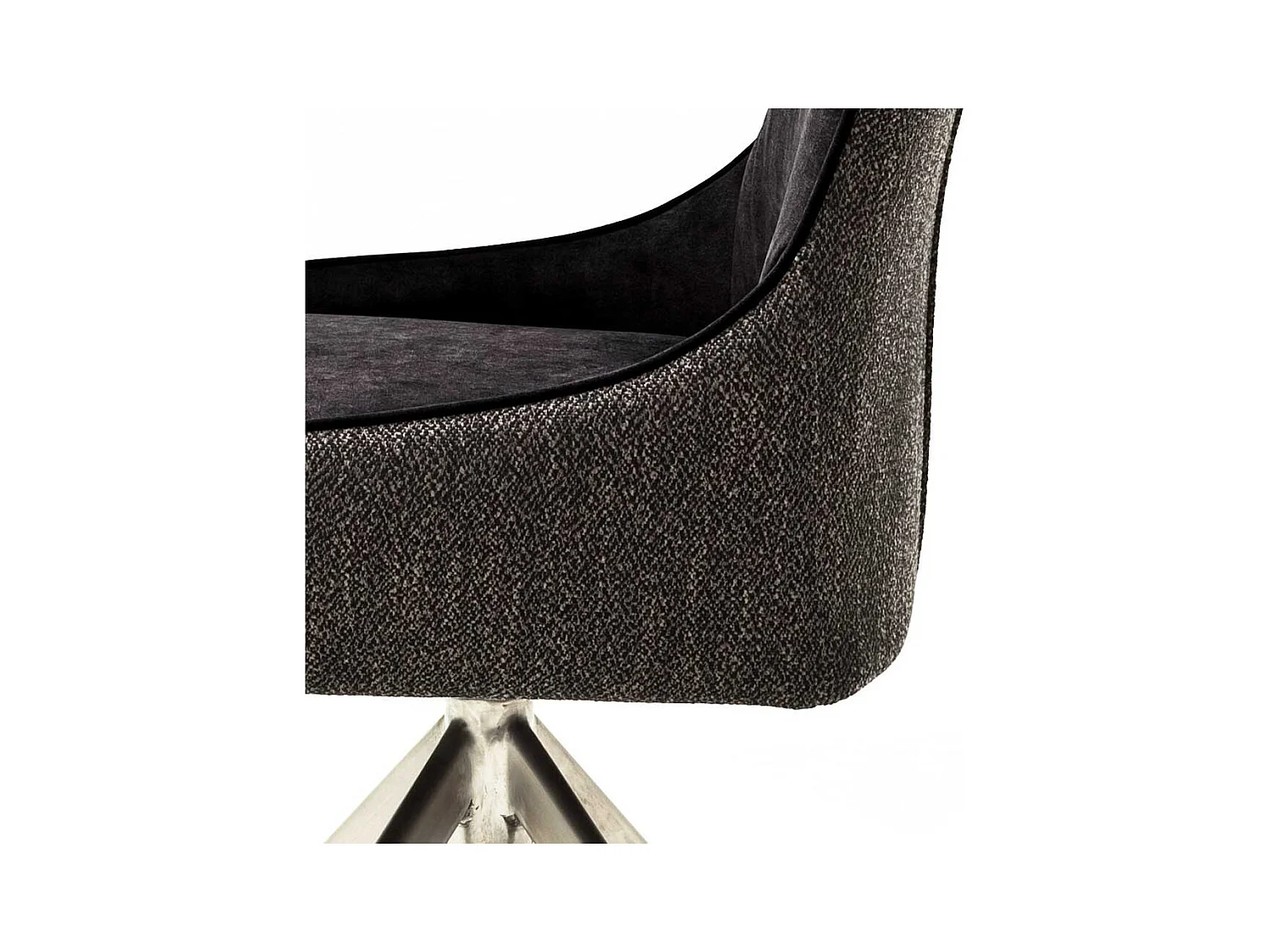 Esszimmer St�hle in Anthrazit Stoff drehbar (2er Set)