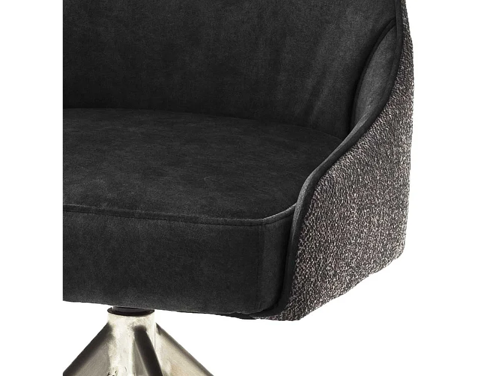 Esszimmer St�hle in Anthrazit Stoff drehbar (2er Set)