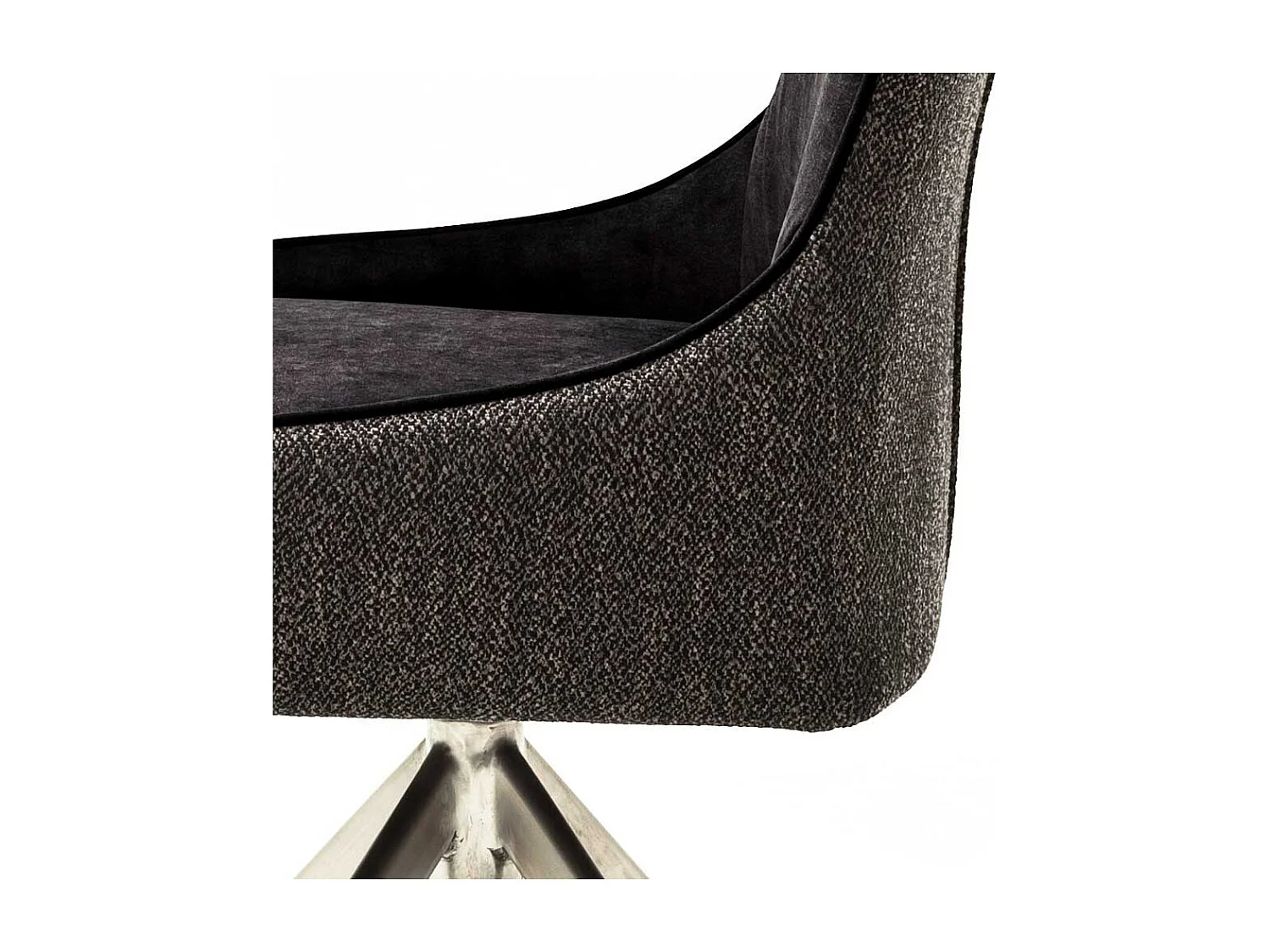 Esszimmer St�hle in Anthrazit Stoff drehbar (2er Set)