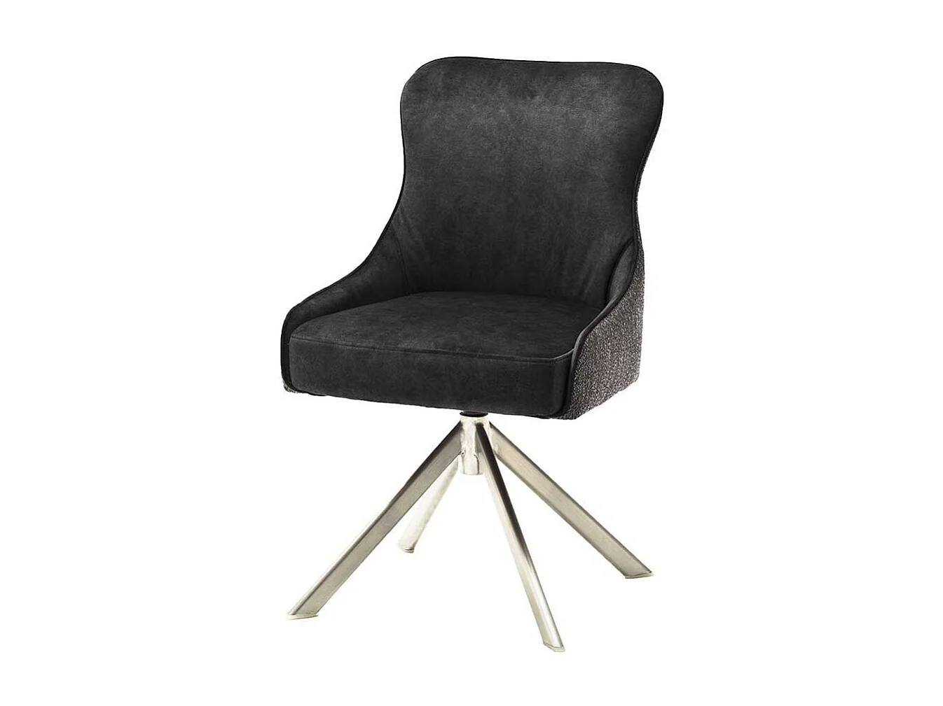 Esszimmer St�hle in Anthrazit Stoff drehbar (2er Set)